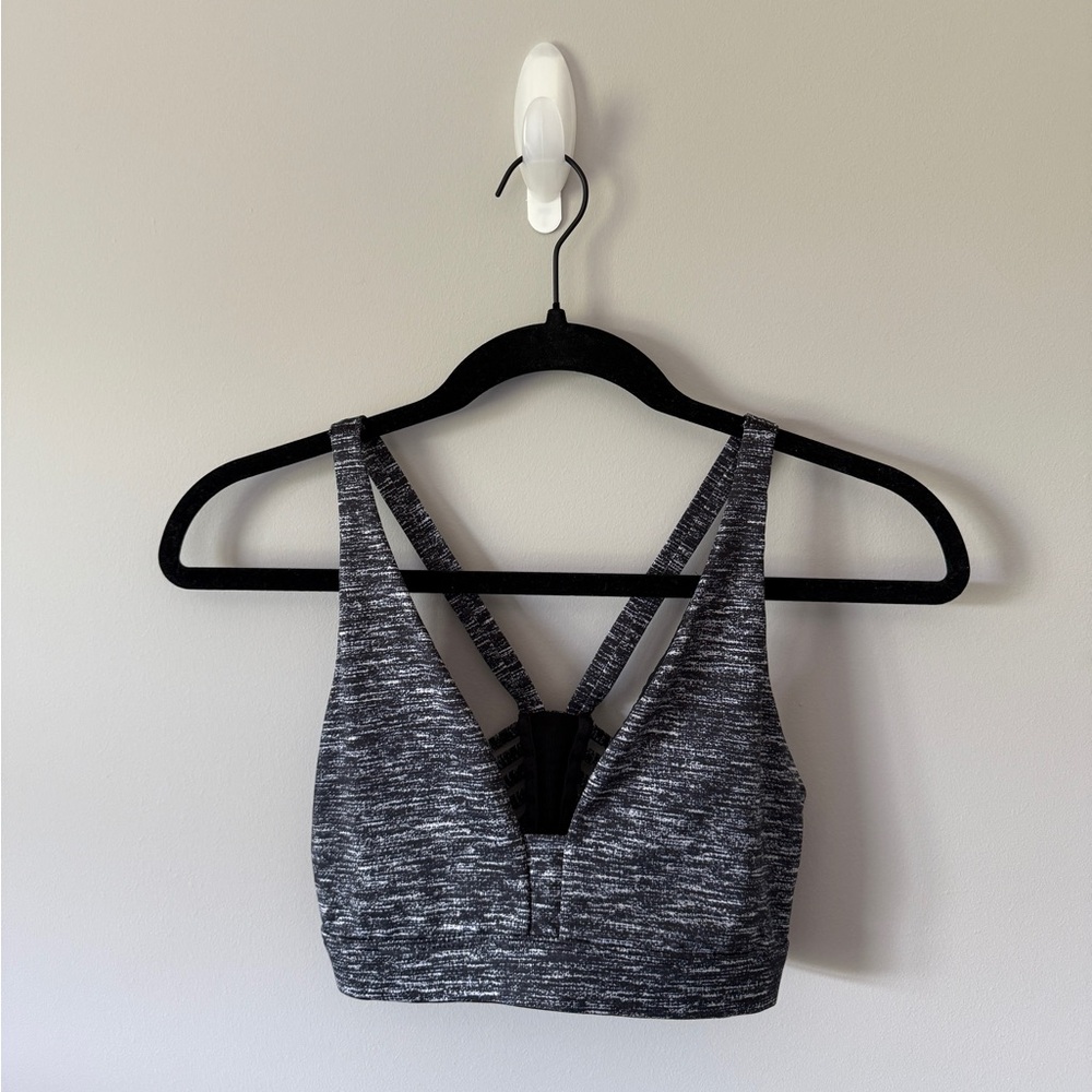 Victoria's Secret VSX Gray Sports Bra with Crossback Design